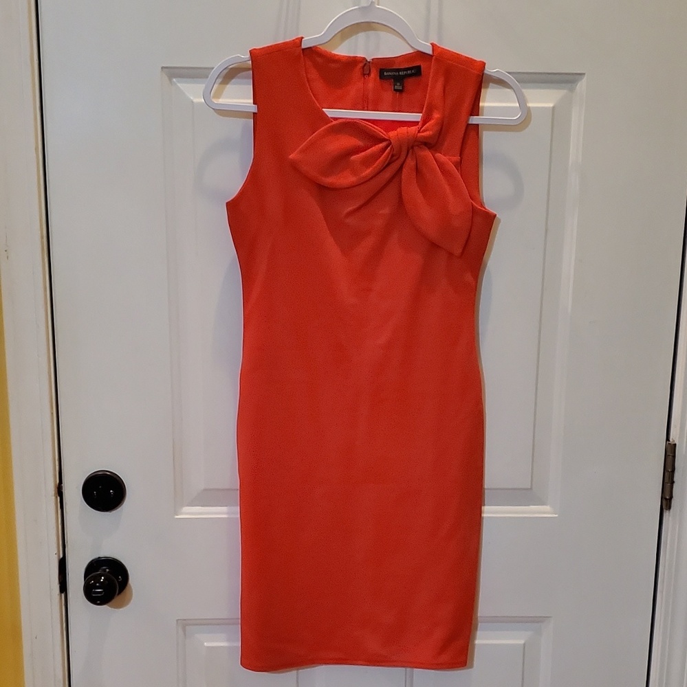 Banana Republic red-orange bodycon dress